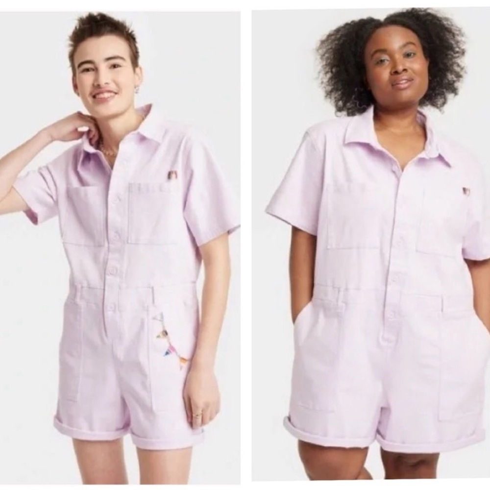 Target Lilac Short Sleeve Pride Romper